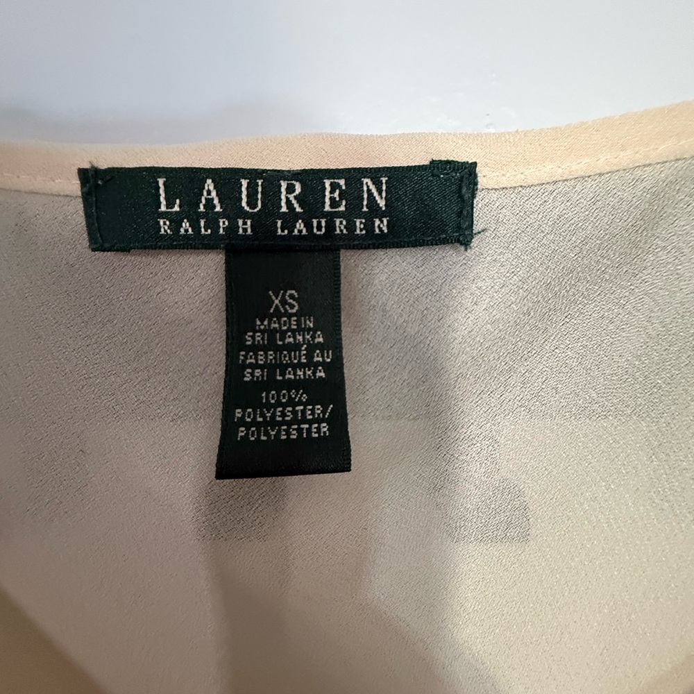 Ralph Lauren Floral Sheer Blouse Set - Cream and Brown - Picture 6 of 7